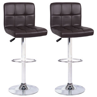 Ellington quilted faux discount leather bar stool